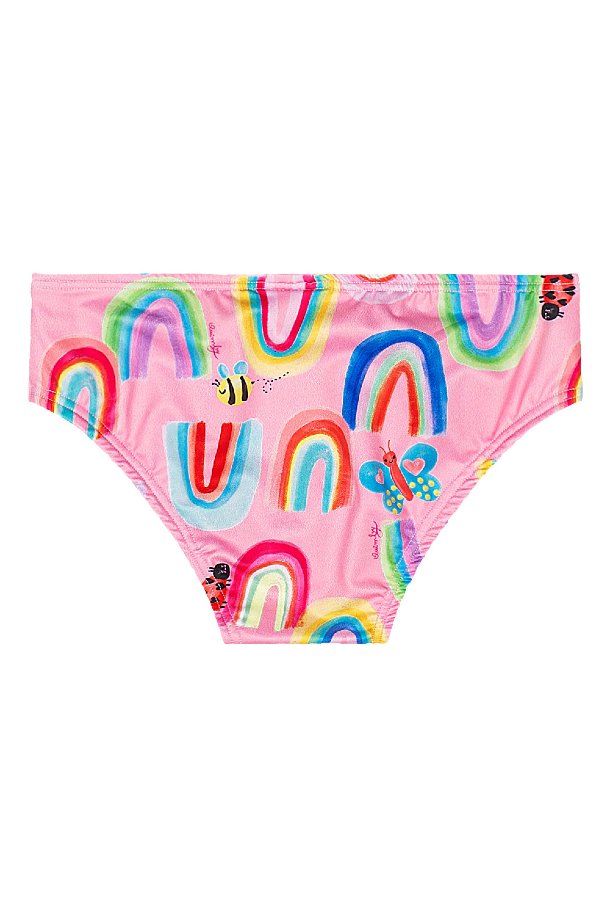 Biquíni Paraíso Infantil com Blusa e Calcinha (Verde Claro) Quimby - Imagem 41